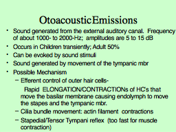 Otoacoustic Emissions