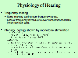 Physiology of Hearing