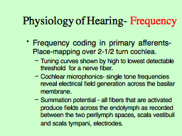 Physiology of Hearing- Frequency