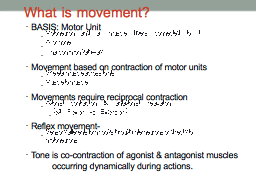 What is movement?