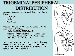 TRIGEMINAL PERIPHERAL DISTRIBUTION